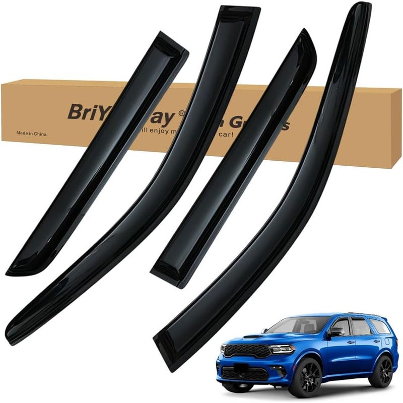 BriYorWay Vent Shades Rain Guards for Dodge Durango 2011 2012 2013 2014 2015 2016 2017 2018 2019 2020 2021 2022 2023 2024 2025 Accessories, for Durango Window Deflectors Window Visors - Image 1